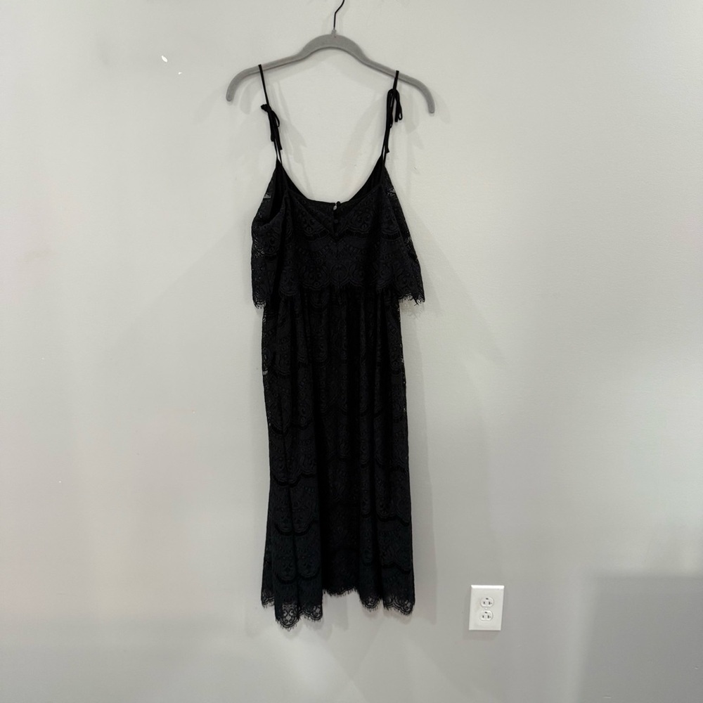 Sezane Dress Nova Midi Lace in Black - Picture 9 of 9